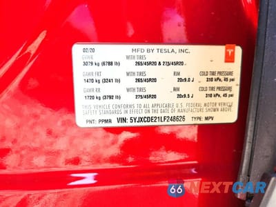 Zdjęcie 13 z 13 samochodu: 2020 TESLA MODEL X VIN:5YJXCDE21LF248626 - miniatura