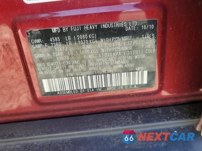 Zdjęcie 13 z 13 samochodu: 2011 SUBARU OUTBACK 2.5I PREMIUM VIN:4S4BRBCC6B3363481 - miniatura