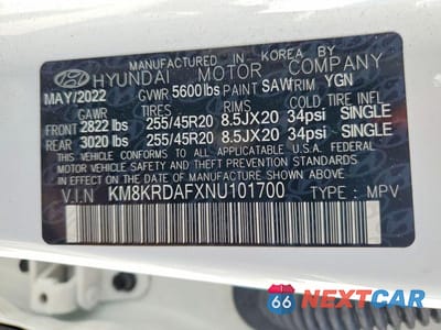 Zdjęcie 13 z 13 samochodu: 2022 HYUNDAI IONIQ 5 LIMITED VIN:KM8KRDAFXNU101700 - miniatura