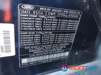 Zdjęcie 13 z 13 samochodu: 2014 LAND ROVER RANGE ROVER SPORT HSE VIN:SALWR2WF4EA349437 - miniatura