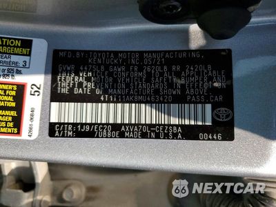 Zdjęcie 13 z 13 samochodu: 2021 TOYOTA CAMRY VIN:4T1T11AK8MU463420 - miniatura