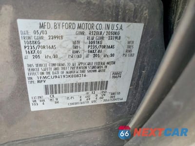 Zdjęcie 13 z 13 samochodu: 2003 FORD ESCAPE LIMITED VIN:1FMCU94193KE08316 - miniatura