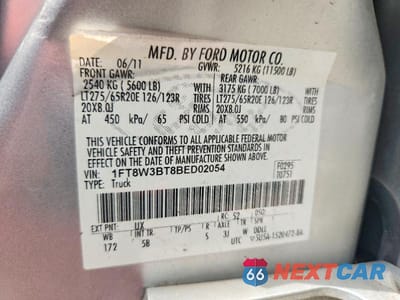 Zdjęcie 12 z 12 samochodu: 2011 FORD F350 SUPER DUTY VIN:1FT8W3BT8BED02054 - miniatura