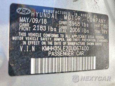 Zdjęcie 13 z 13 samochodu: 2018 HYUNDAI ELANTRA GT BASE VIN:KMHH35LE2JU067400 - miniatura