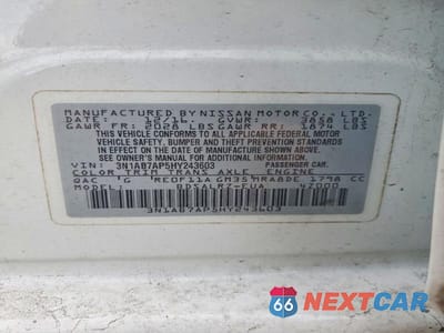 Zdjęcie 13 z 13 samochodu: 2017 NISSAN SENTRA SR VIN:3N1AB7AP5HY243603 - miniatura
