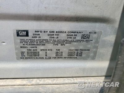 Zdjęcie 13 z 13 samochodu: 2020 BUICK ENCORE PREFERRED VIN:KL4CJESB9LB331300 - miniatura