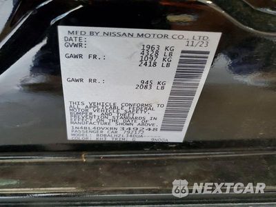 Zdjęcie 12 z 12 samochodu: 2024 NISSAN ALTIMA SV VIN:1N4BL4DVXRN349248 - miniatura