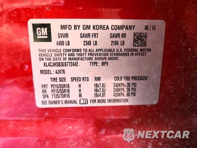 Zdjęcie 13 z 13 samochodu: 2014 BUICK ENCORE PREMIUM VIN:KL4CJHSB3EB772442 - miniatura