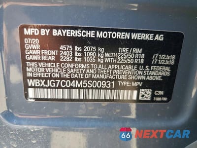 Zdjęcie 14 z 14 samochodu: 2021 BMW X1 SDRIVE28I VIN:WBXJG7C04M5S00931 - miniatura