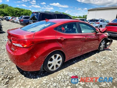 Trzecie zdjęcie samochodu z tyłu: 2012 HYUNDAI ELANTRA LIMITED VIN:KMHDH4AE7CU324373 - miniatura