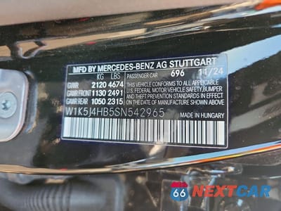 Zdjęcie 13 z 13 samochodu: 2025 MERCEDES-BENZ CLA 250 4MATIC VIN:W1K5J4HB5SN542965 - miniatura