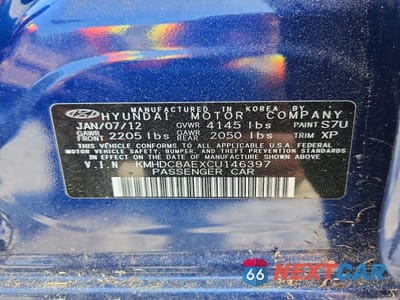 Zdjęcie 13 z 13 samochodu: 2012 HYUNDAI ELANTRA TOURING SE VIN:KMHDC8AEXCU146397 - miniatura