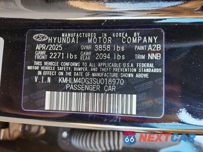Zdjęcie 12 z 12 samochodu: 2025 HYUNDAI ELANTRA SEL SPORT VIN:KMHLM4DG3SU018970 - miniatura