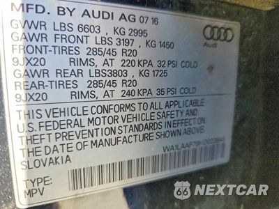 Zdjęcie 13 z 13 samochodu: 2017 AUDI Q7 PREMIUM PLUS VIN:WA1LAAF79HD023845 - miniatura