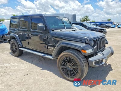 Czwarte zdjęcie samochodu z boku: 2019 JEEP WRANGLER UNLIMITED SAHARA VIN:1C4HJXEG6KW583060 - miniatura