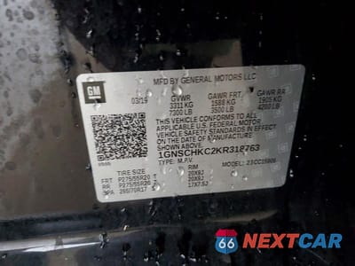 Zdjęcie 12 z 12 samochodu: 2019 CHEVROLET SUBURBAN C1500 LT VIN:1GNSCHKC2KR318763 - miniatura
