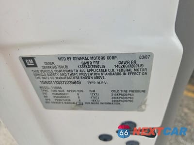 Zdjęcie 12 z 12 samochodu: 2007 CHEVROLET TRAILBLAZER LS VIN:1GNDT13S372239849 - miniatura