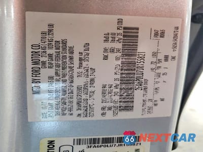 Zdjęcie 12 z 12 samochodu: 2018 FORD FUSION SE HYBRID VIN:3FA6P0LU7JR155821 - miniatura