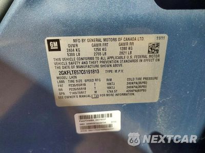 Zdjęcie 13 z 13 samochodu: 2012 GMC TERRAIN SLE VIN:2GKFLTE57C6191813 - miniatura