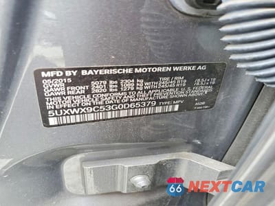 Zdjęcie 13 z 13 samochodu: 2016 BMW X3 XDRIVE28I VIN:5UXWX9C53G0D65379 - miniatura