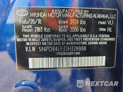 Zdjęcie 12 z 12 samochodu: 2018 HYUNDAI ELANTRA SEL VIN:5NPD84LF3JH328888 - miniatura