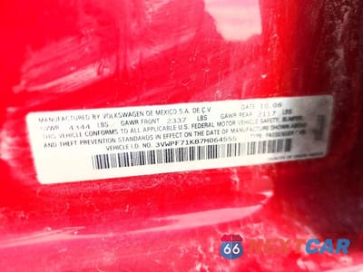 Zdjęcie 12 z 12 samochodu: 2007 VOLKSWAGEN JETTA 2.5 VIN:3VWPF71K87M064555 - miniatura