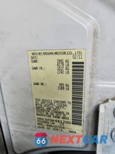 Zdjęcie 12 z 12 samochodu: 2011 NISSAN ALTIMA 2.5 VIN:1N4AL2AP1BN481200 - miniatura