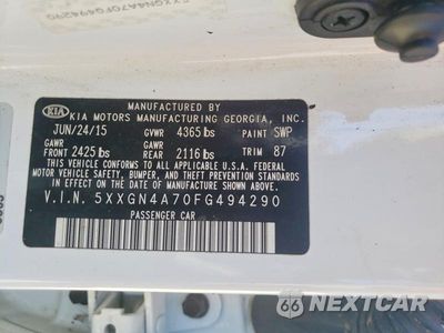 Zdjęcie 39 z 42 samochodu: 2015 KIA OPTIMA EX VIN:5XXGN4A70FG494290 - miniatura