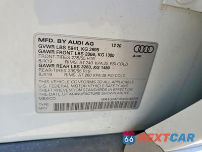 Zdjęcie 14 z 14 samochodu: 2021 AUDI Q5 E PREMIUM VIN:WA1G2AFY8M2049334 - miniatura