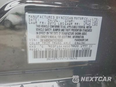 Zdjęcie 12 z 12 samochodu: 2026 NISSAN SENTRA SV VIN:3N1AB9CV4TY278245 - miniatura