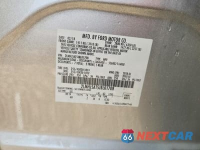 Zdjęcie 12 z 12 samochodu: 2018 LINCOLN MKT VIN:2LMHJ5AT5JBL01708 - miniatura