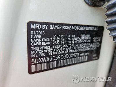 Zdjęcie 13 z 13 samochodu: 2013 BMW X3 XDRIVE28I VIN:5UXWX9C59D0D04470 - miniatura
