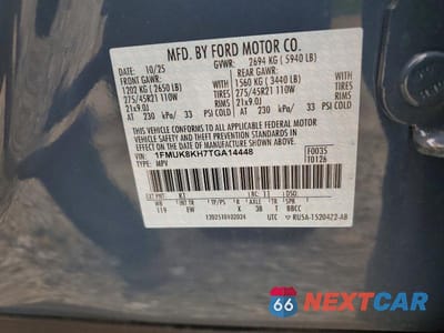 Zdjęcie 14 z 14 samochodu: 2026 FORD EXPLORER ST-LINE VIN:1FMUK8KH7TGA14448 - miniatura