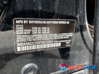 Zdjęcie 12 z 12 samochodu: 2015 BMW 535 IGT VIN:WBA5M2C55FD872041 - miniatura