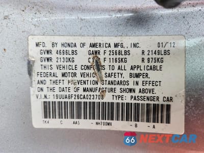 Zdjęcie 12 z 12 samochodu: 2012 ACURA TL VIN:19UUA8F26CA023708 - miniatura