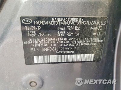 Zdjęcie 12 z 12 samochodu: 2020 HYUNDAI ELANTRA SEL VIN:5NPD84LF9LH515068 - miniatura