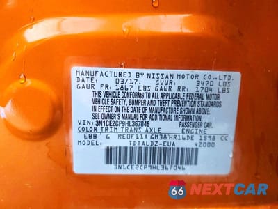 Zdjęcie 12 z 12 samochodu: 2017 NISSAN VERSA NOTE SV VIN:3N1CE2CP9HL367046 - miniatura