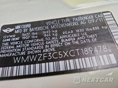 Zdjęcie 14 z 14 samochodu: 2012 MINI COOPER CLUBMAN VIN:WMWZF3C5XCT189478 - miniatura