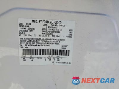 Zdjęcie 13 z 13 samochodu: 2019 FORD EDGE ST VIN:2FMPK4AP9KBC21900 - miniatura