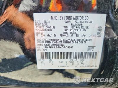 Zdjęcie 13 z 13 samochodu: 2021 FORD EXPLORER VIN:1FM5K8AB3MGB05347 - miniatura