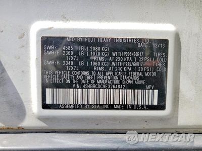 Zdjęcie 13 z 13 samochodu: 2014 SUBARU OUTBACK 2.5I PREMIUM VIN:4S4BRCDC9E3264842 - miniatura