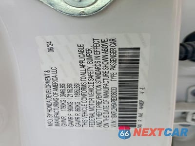 Zdjęcie 12 z 12 samochodu: 2024 HONDA CIVIC LX VIN:19XFL2H54RE036033 - miniatura
