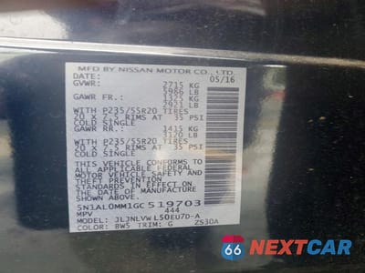 Zdjęcie 13 z 13 samochodu: 2016 INFINITI QX60 BASE VIN:5N1AL0MM1GC519703 - miniatura