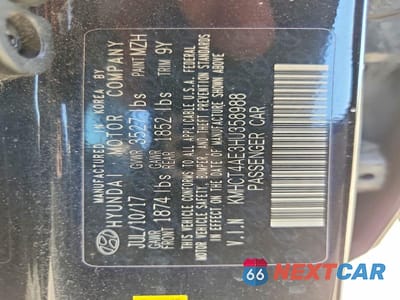Zdjęcie 12 z 12 samochodu: 2017 HYUNDAI ACCENT SE VIN:KMHCT4AE3HU358988 - miniatura