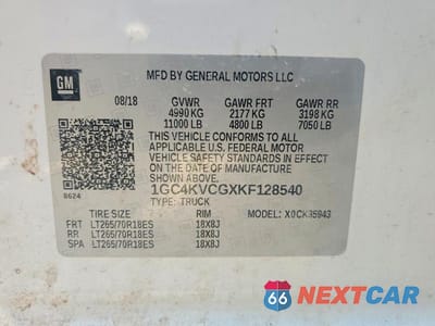 Zdjęcie 12 z 12 samochodu: 2019 CHEVROLET SILVERADO K3500 VIN:1GC4KVCGXKF128540 - miniatura