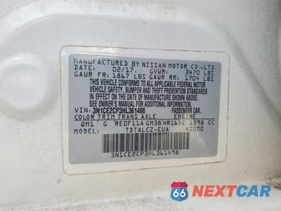 Zdjęcie 12 z 12 samochodu: 2017 NISSAN VERSA NOTE S PLUS VIN:3N1CE2CP3HL361498 - miniatura