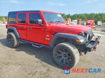 Czwarte zdjęcie samochodu z boku: 2019 JEEP WRANGLER UNLIMITED SPORT VIN:1C4HJXDG5KW528214 - miniatura