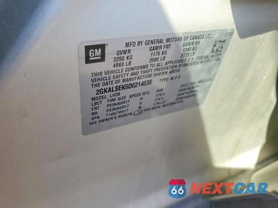 Zdjęcie 13 z 13 samochodu: 2013 GMC TERRAIN SLE VIN:2GKALSEK6D6214638 - miniatura
