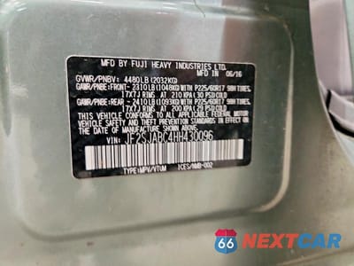 Zdjęcie 13 z 13 samochodu: 2017 SUBARU FORESTER 2.5I VIN:JF2SJABC4HH430096 - miniatura