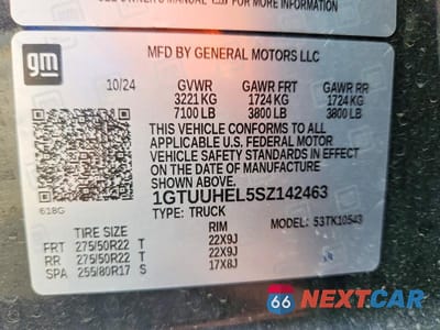 Zdjęcie 13 z 13 samochodu: 2025 GMC SIERRA K1500 DENALI ULTIMATE VIN:1GTUUHEL5SZ142463 - miniatura